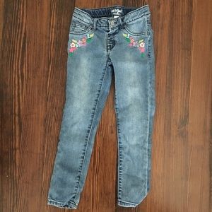 Cat & Jack Floral Embroidered Jean Leggings